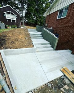 MoCo Basement concrete Stairs