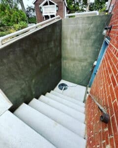 MoCo Basement concrete Stairs 4